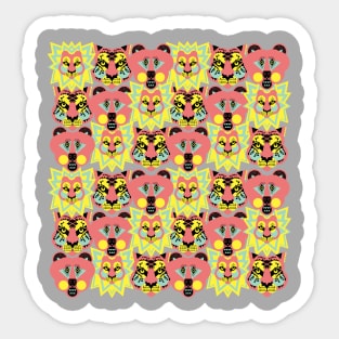 Lions, Tigers and Bears,Original. Sticker